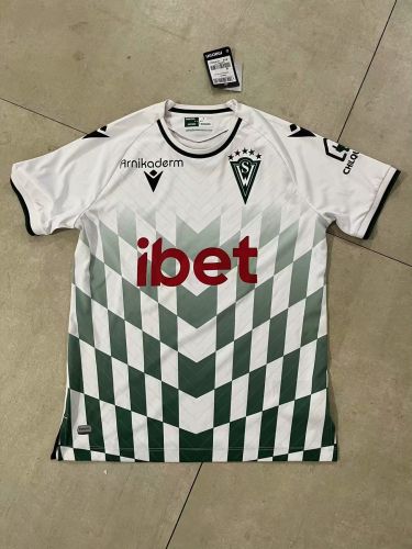 Fan Version 2023-2024 Santiago Wanderers Away White Soccer Jersey