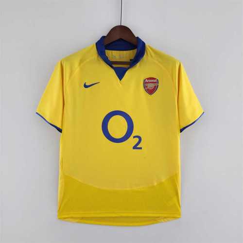 Retro Jersey 2003-2005 Arsenal Away Yellow Soccer Jersey Vintage Football Shirt