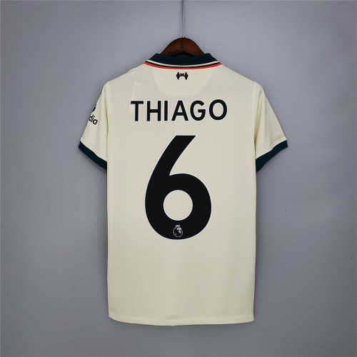 Retro Jersey 2021-2022 Liverpool THIAGO 6 Away Soccer Jersey