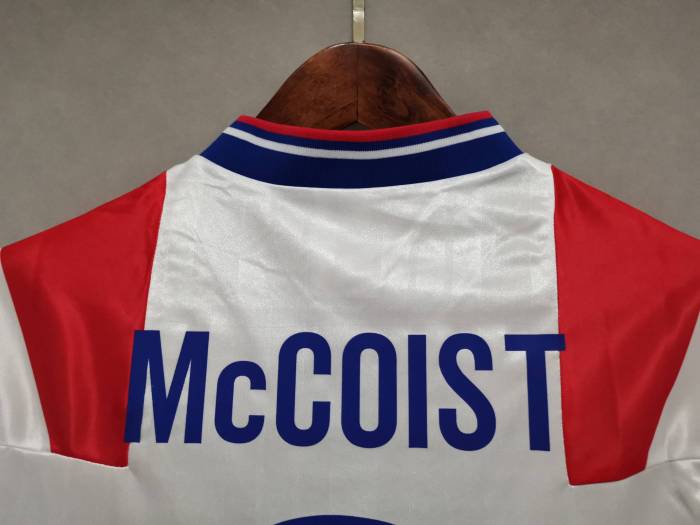 Retro Jersey 1992-1994 Rangers 9 McCOIST Away White Soccer Jersey