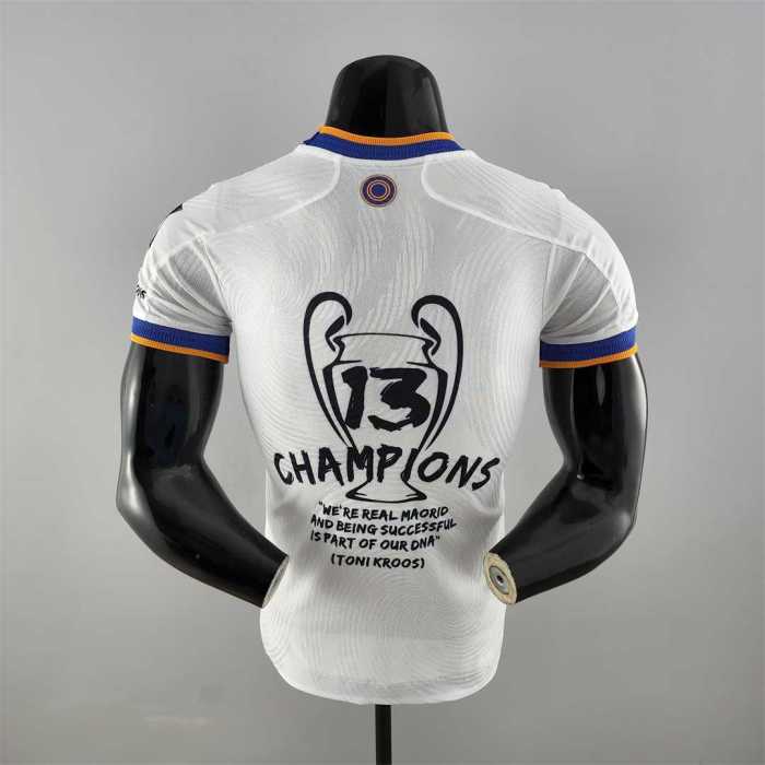 player version Real Madrid 13 Champions Commemorative Edition home Soccer Jersey