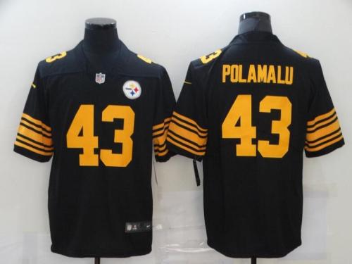 Steelers 43 Troy Polamalu Black Vapor Untouchable Limited Jersey