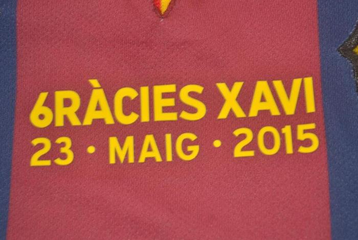 with Front Lettering Retro Jersey 2014-2015 Barcelona Home Soccer Jersey