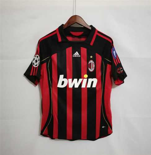 with UCL Patch Retro Jersey 2006-2007 Ac Milan #99 RONALDO Home Soccer Jersey