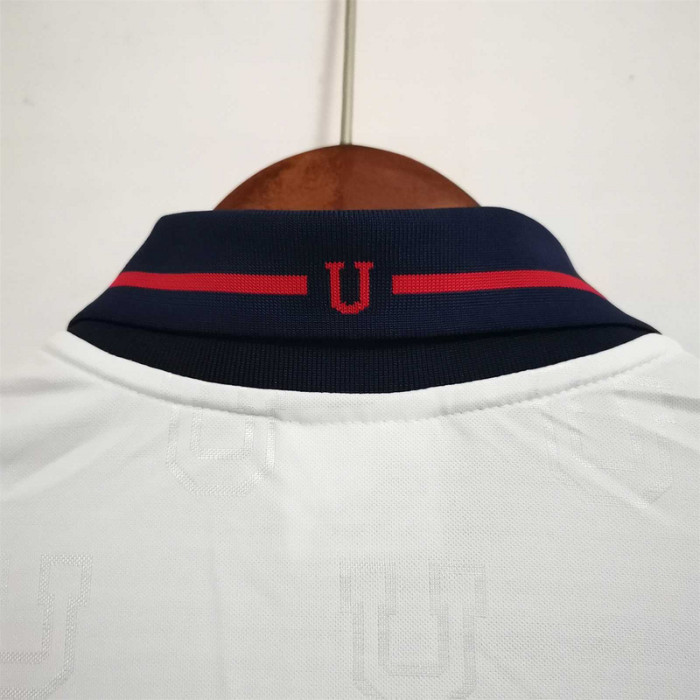 with Sponor Logo Retro Jersey 1998 Universidad de Chile Away White Soccer Jersey