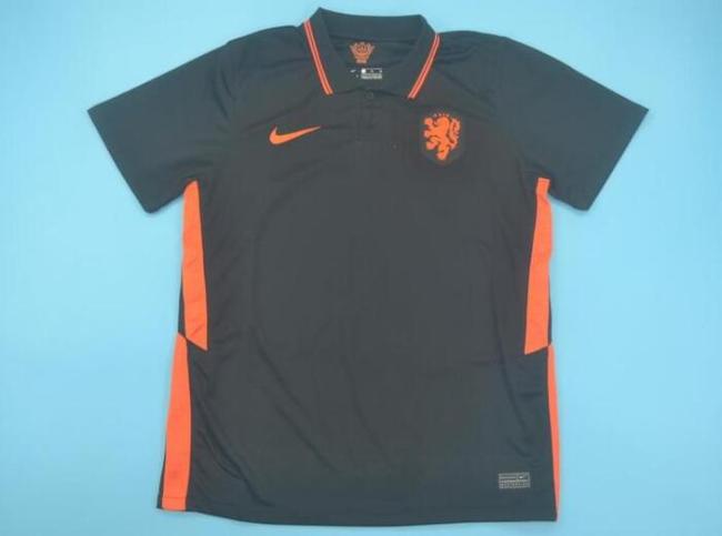 Retro Jersey 2020 Netherlands Away Black Soccer Jersey Vintage Holland Football Shirt