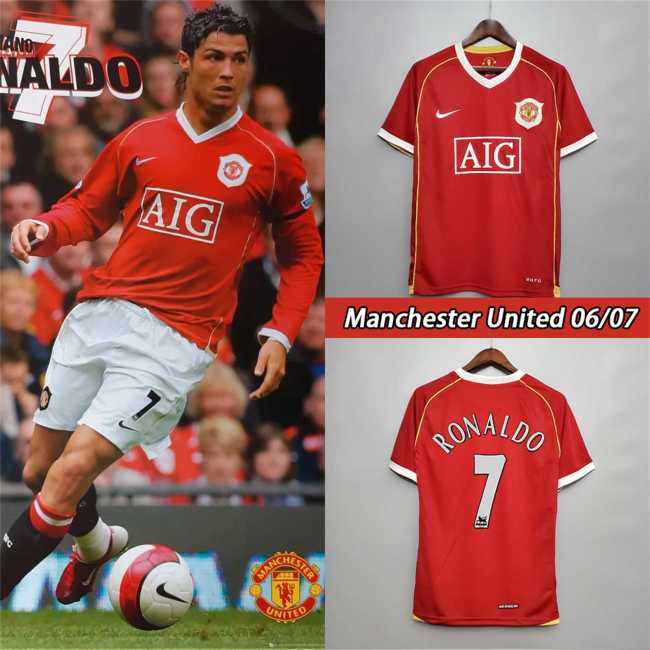 Retro Jersey 2006-2007 Manchester United RONALDO 7 Home Soccer Jersey