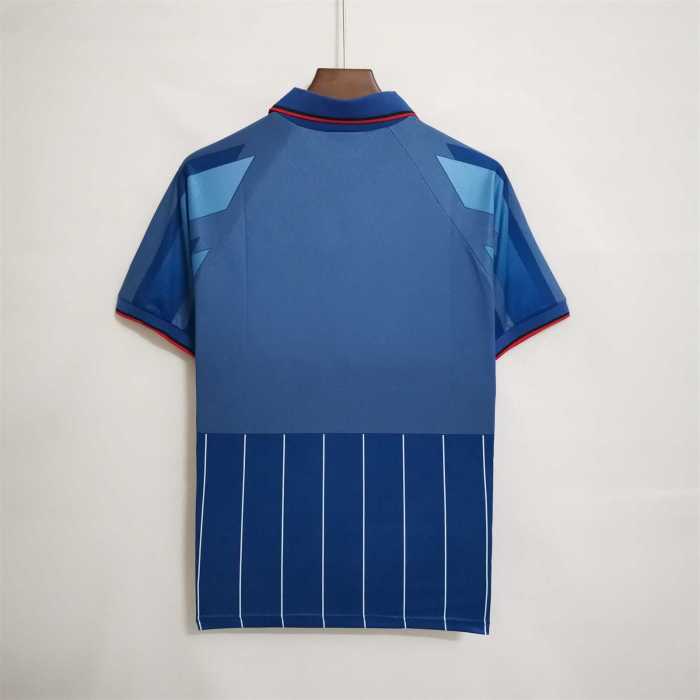 Retro Jersey 1995-1996 AC Milan Away Blue Soccer Jersey Vintage Football Shirt