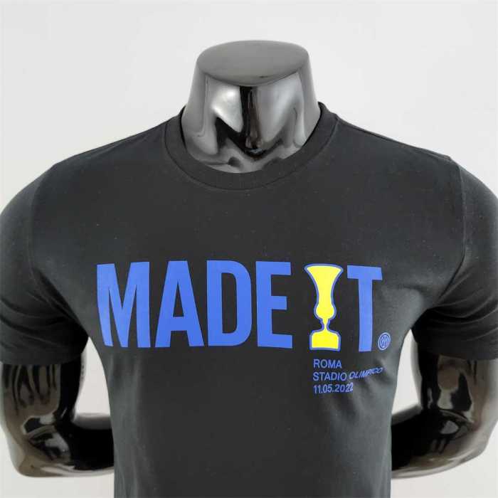 #K000180 Inter Milan 8 Black Soccer T-shirt