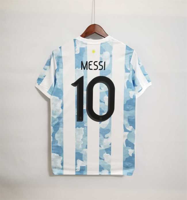 with Copa America Patch Fans Version 2020 Argentina MESSI 10 Home Soccer Jersey