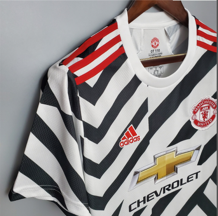 Retro Jersey 2020-2021 Manchester United Third Black/White Soccer Jersey Vintage Football Shirt