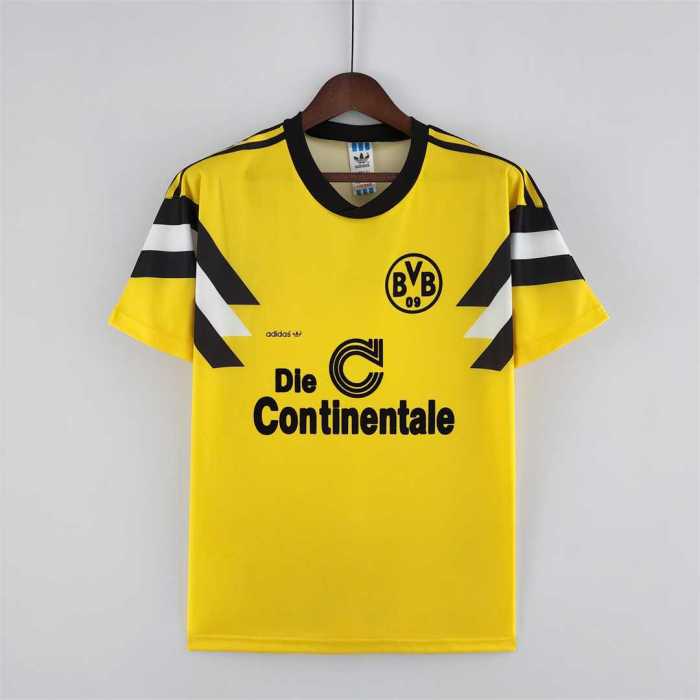 Retro Jersey 1989 Borussia Dortmund Home Soccer Jersey BVB Vintage Football Shirt