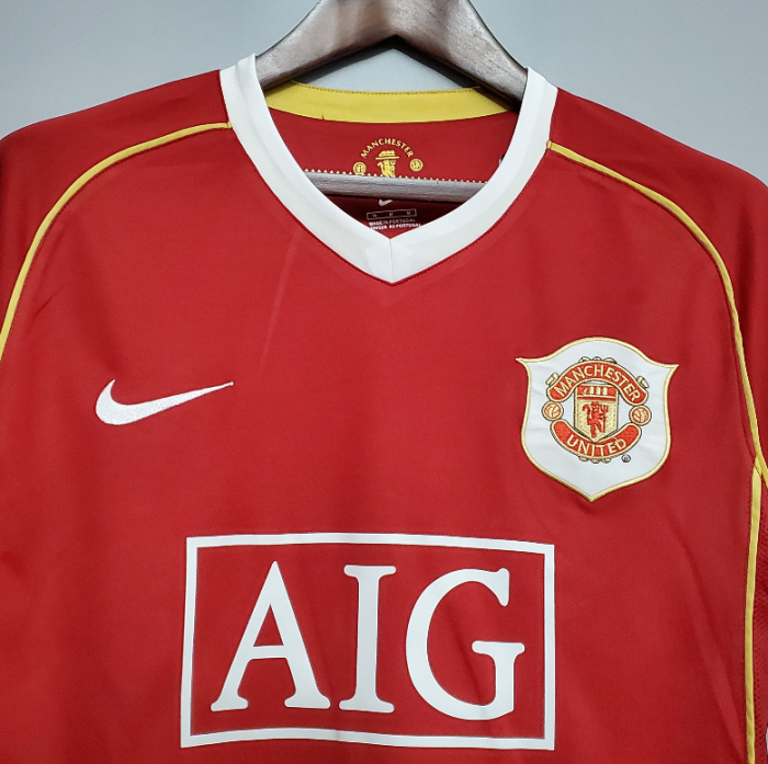 Retro Jersey 2006-2007 Manchester United Home Red Soccer Jersey