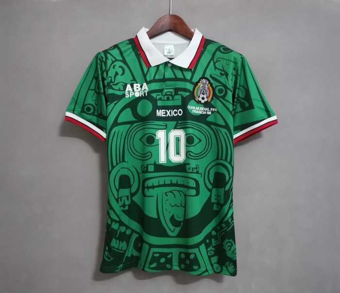 Retro Jersey 1998 Mexico EL CHAPO 10 Home Soccer Jersey