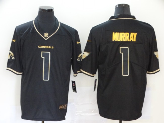 Arizona Cardinals 1 MURRAY Retro Black/Gold NFL Jersey