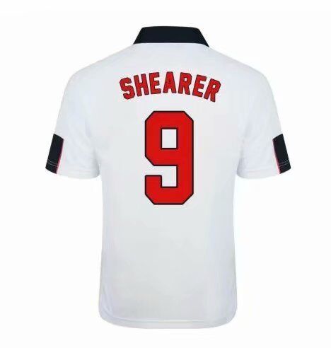 Retro Jersey 1998 England 9 SHEARER Home Soccer Jersey
