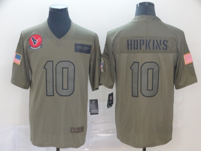Houston Texans 10 HOPKINS 2019 Olive Salute To Service Limited Jersey