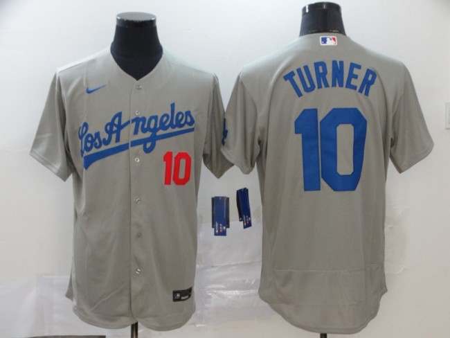 Los Angeles Dodgers 10 TURNER Grey 2020 Flexbase Jersey