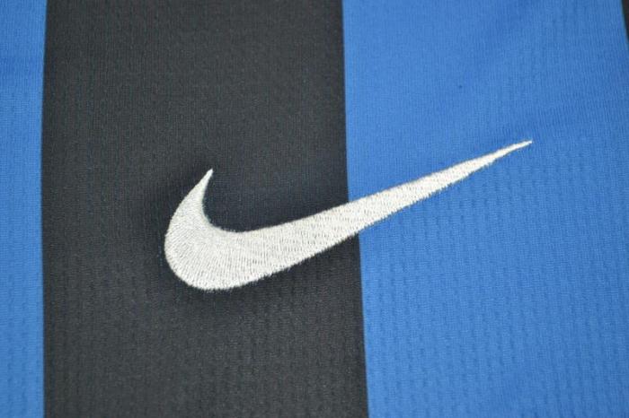 with Front Lettering+Scudetto+UCL Patch Retro Jersey Long Sleeve Inter Milan 2009-2010 Home UCL Final Soccer Jersey