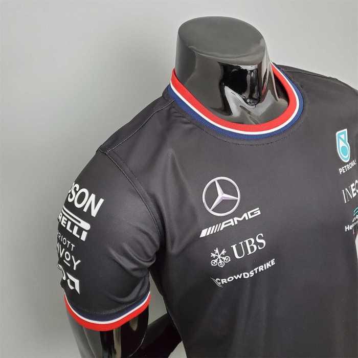 F1 Formula One racing suit; Mercedes black Racing Jersey
