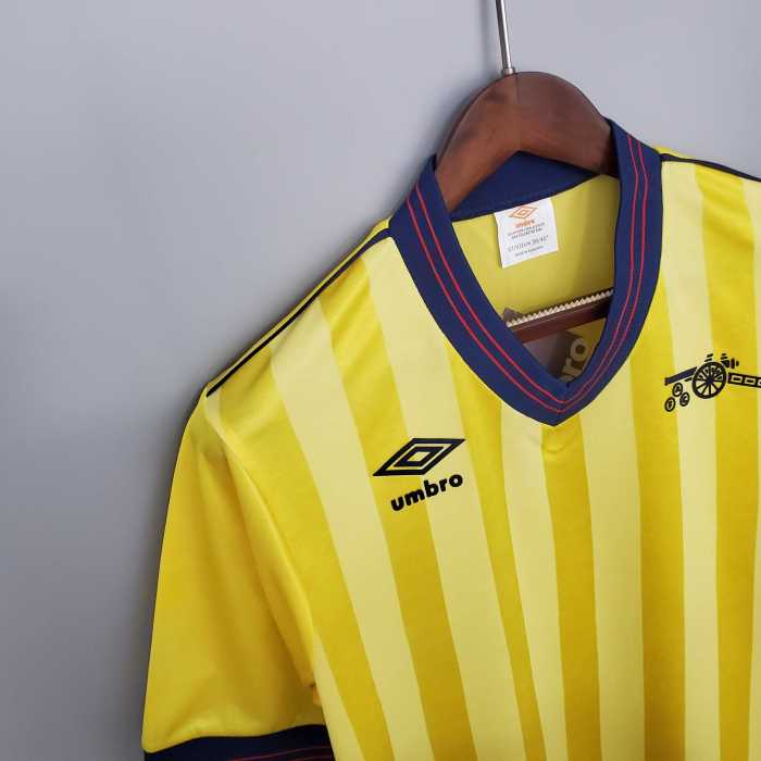 Retro Jersey 1983-1986 Arsenal Away Yellow Soccer Jersey