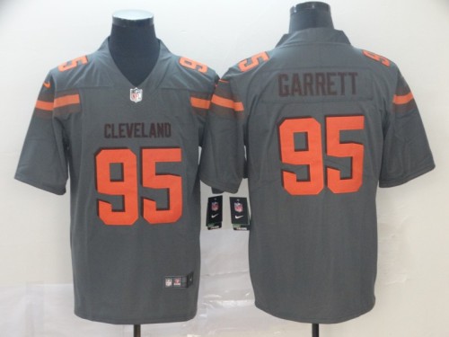 Cleveland Browns 95 Myles Garrett Gray Inverted Legend Limited Jersey