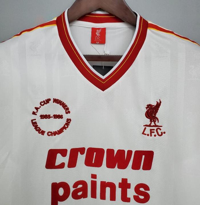Retro Jersey 1985-1986 Liverpool Third White Soccer Jersey Vintage Football Shirt