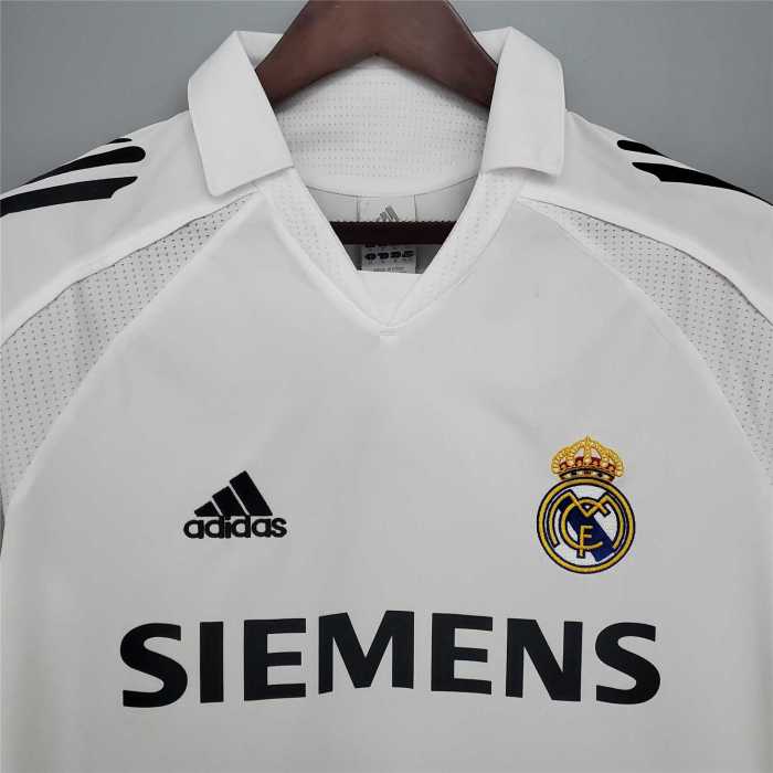 with LFP Patch Retro Jersey 2005-2006 Real Madrid Home Soccer Jersey