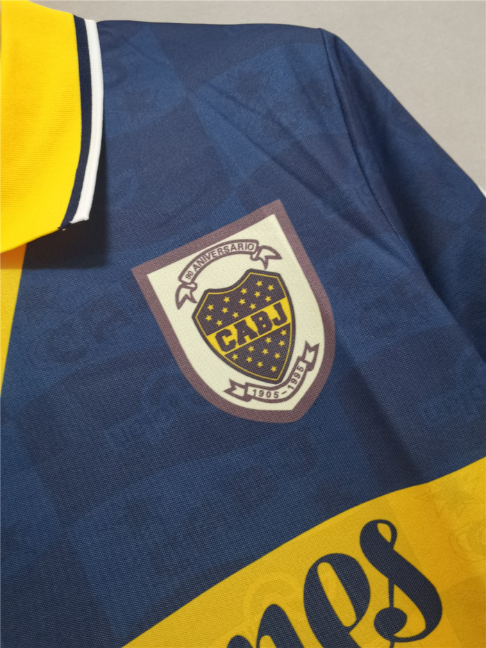 Retro Jersey 1995-1996 Boca Juniors Home Soccer Jersey Vintage Football Shirt