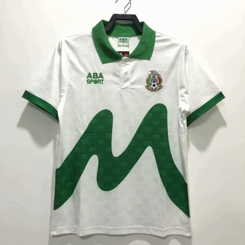 Retro Jersey 1995 Mexico Away White Soccer Jersey Vintage Football Shirt