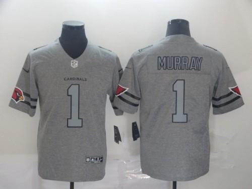 Arizona Cardinals 1 MURRAY 2019 Gray Gridiron Gray Vapor Untouchable Limited Jersey