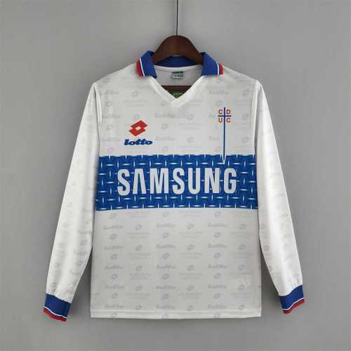 Retro Jersey Long Sleeve 1996 Club Deportivo Universidad Cat&oacute;lica 3rd Away White Soccer Jersey