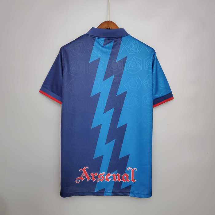 Retro Jersey 1995-1996 Arsenal Away Blue Soccer Jersey Vintage Football Shirt