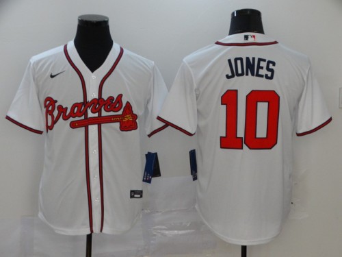 Atlanta Braves 10 JONES White 2020 Cool Base Jersey