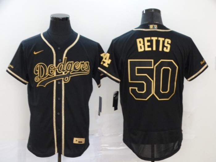 Los Angeles Dodgers 50 BETTS Black 2020 Flexbase Jersey