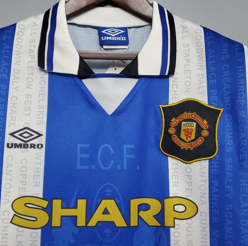 Retro Jersey 1994-1996 Manchester United Away Soccer Jersey Vintage Football Shirt