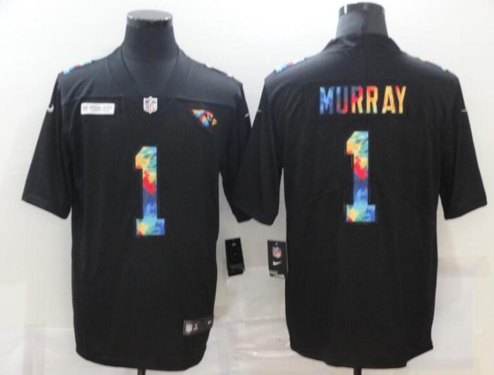 Arizona Cardinals 1 MURRAY Black Vapor Untouchable Rainbow Limited Jersey