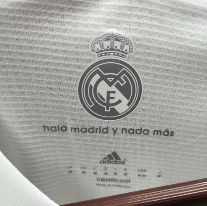Long Sleeve Retro Jersey Real Madrid 2015-2016 Home Soccer Jersey White Vintage Real Camisetas de Futbol
