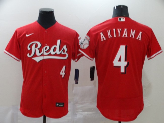 Cincinnati Reds 4 AKIYAMA Red 2020 Flexbase Jersey