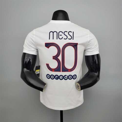 #K00067 PSG 30 MESSI White Soccer Jersey