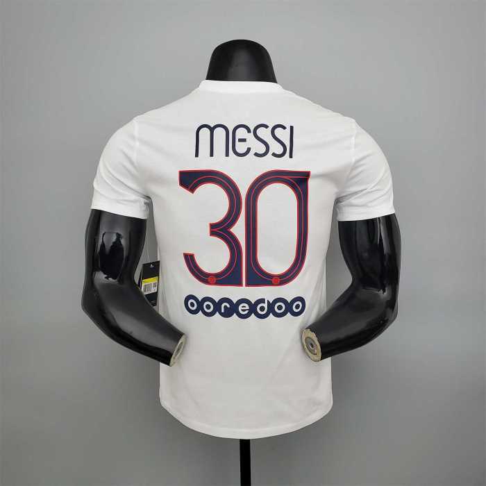 #K00067 PSG 30 MESSI White Soccer Jersey