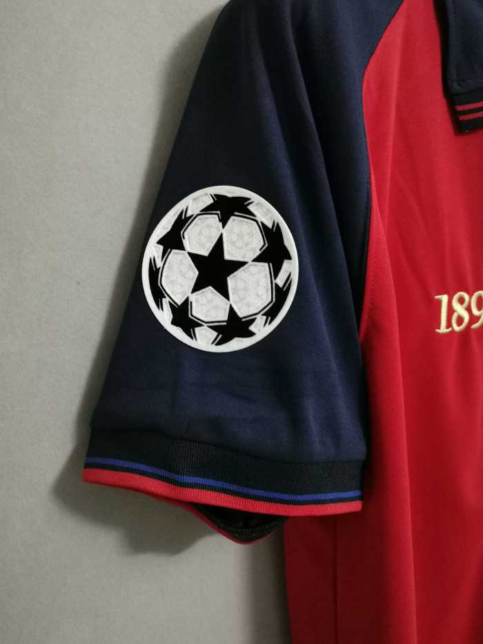 with 2 Sleeve Patches Retro Jersey 1899-1999 Barcelona 100th Anniversary Memorial Home Soccer Jersey
