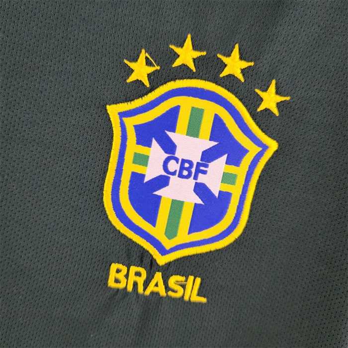 Retro Jersey 1998 Brazil Dark Green Goalkeeper Soccer Jersey
