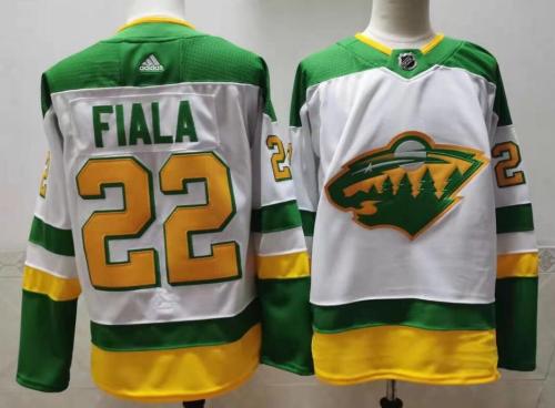 2020 Retro Jersey Minnesota Wild 22 FIALA White NHL Jersey