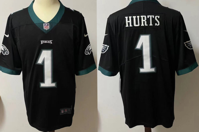 Men Philadelphia Eagles Jalen Hurts Vapor Limited Black Jersey