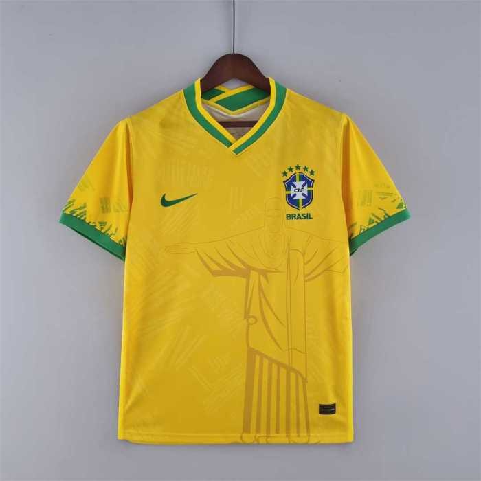 Fans Version 2022 Brazil Classic Version Yellow Soccer Jersey