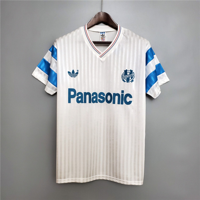 Retro Jersey 1990-1991 Olympique de Marseille 9 Home Vintage Soccer Jersey