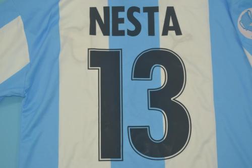 with Front Lettering Retro Jersey 1999-2000 Lazio 13 NESTA Home Soccer Jersey