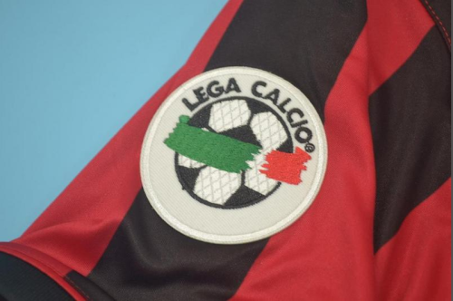 with Serie A Patch Retro Jersey 1996-1997 AC Milan Home Soccer Jersey