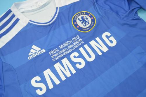 with UCL Patch+Front Lettering Retro Jersey Chelsea 2011-2012 Champions League Final Home Soccer Jersey
